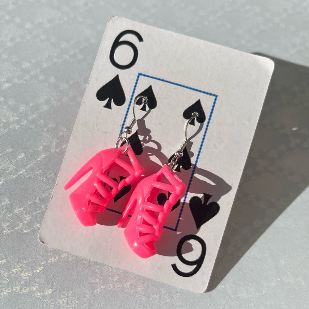 Pink Heel Earrings | Handmade